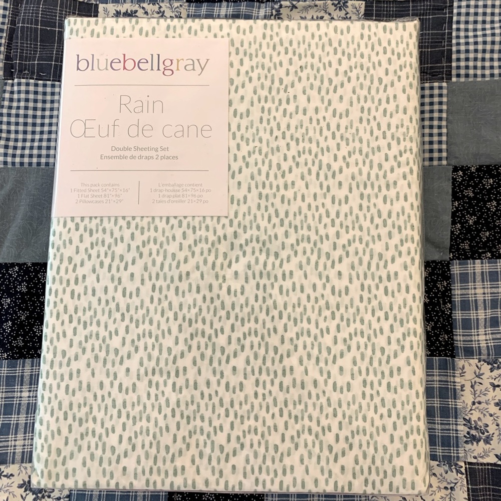 Rare bluebellgrey double sheet set